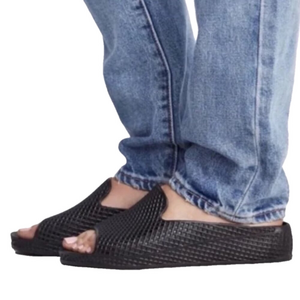 JEFFREY CAMPBELL Women’s Sandals US Size 6 Havana Black Rubber Slip On‎ Sandals